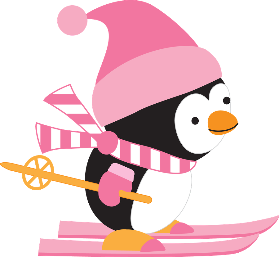 Say Hello Painted Christmas Cards, Christmas Yard, - Cute Penguin Clipart Snow (900x828)