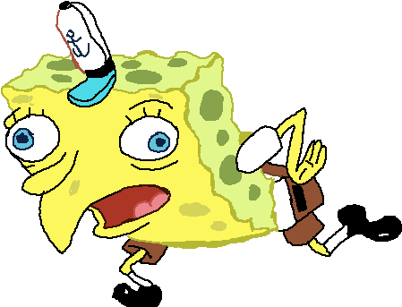 Bawk - Spongebob Mocking Meme Png (471x342)