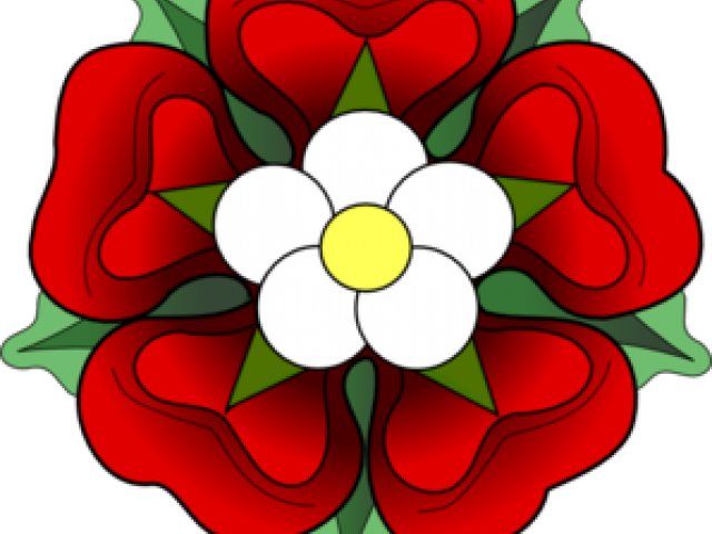 History Clipart Tudor - Red And White Tudor Rose (640x480)