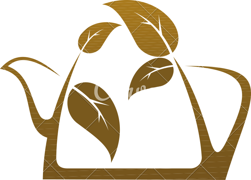 Brown Teapot With Tea Leaves - Teapot (800x575)