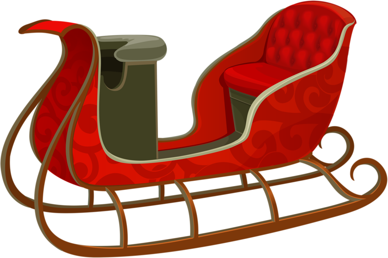Santa Sleigh Png - Sled Clipart Png (763x508)