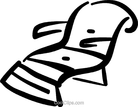 Lawn Chair Royalty Free Vector Clip Art Illustration - Chair (480x371)