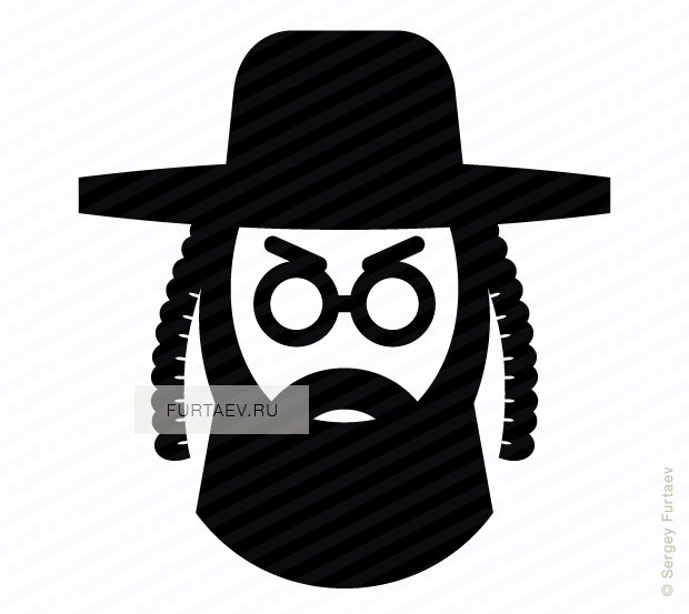 Jew Vector Clipart Orthodox Judaism - Jewish Man Icon (620x553)