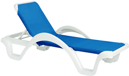 Clipart Download Grosfillex Plastic Resin Chaise Lounge - Blue (460x460)