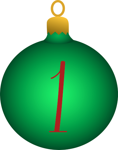 Celebrate Jesus' Birthday - Green Christmas Ornament Clipart (388x493)