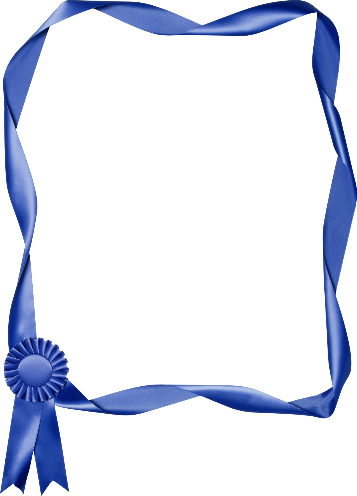 Free Borders And Border Clipart Print And Website Borders - Blue Borders And Frames With Ribbon (1202x1669)