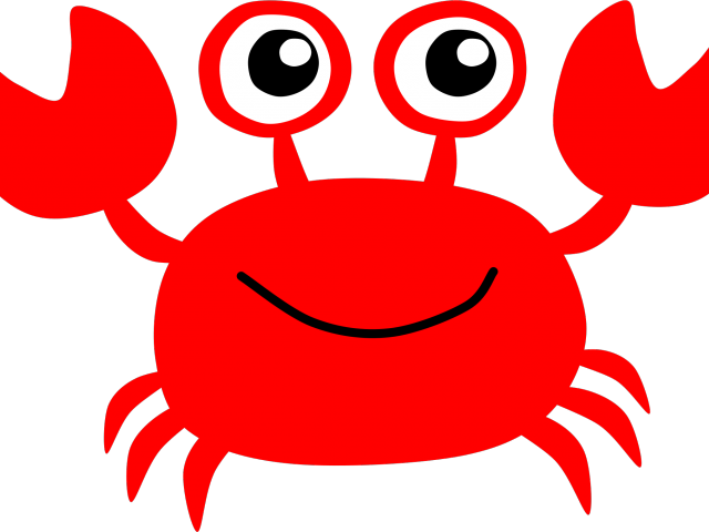 Crab Clipart Red Crab - Cangrejo De Mar Animado (640x480)