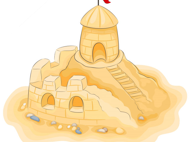 Sand Castle Clipart Sand House - Sand Castle Clipart Png (640x480)