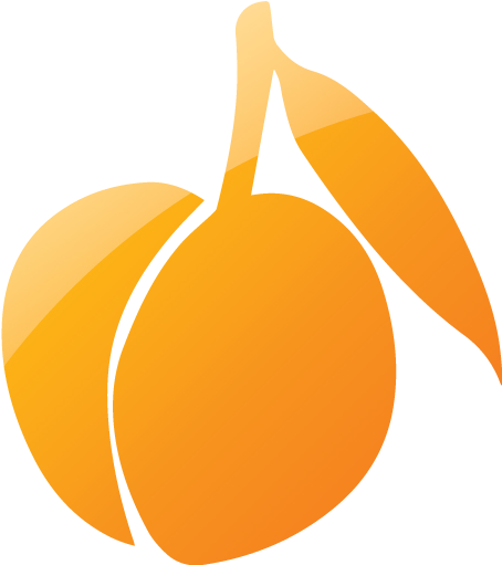 Web 2 Orange Peach Icon - Black And White Peach Icon Png (512x512)