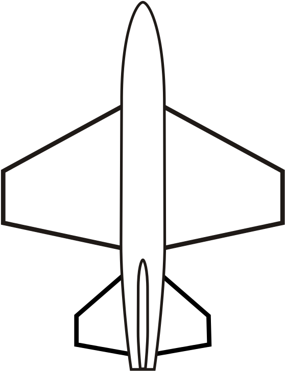 File - Wing Trapezoidal - Svg - Airplane (768x768)