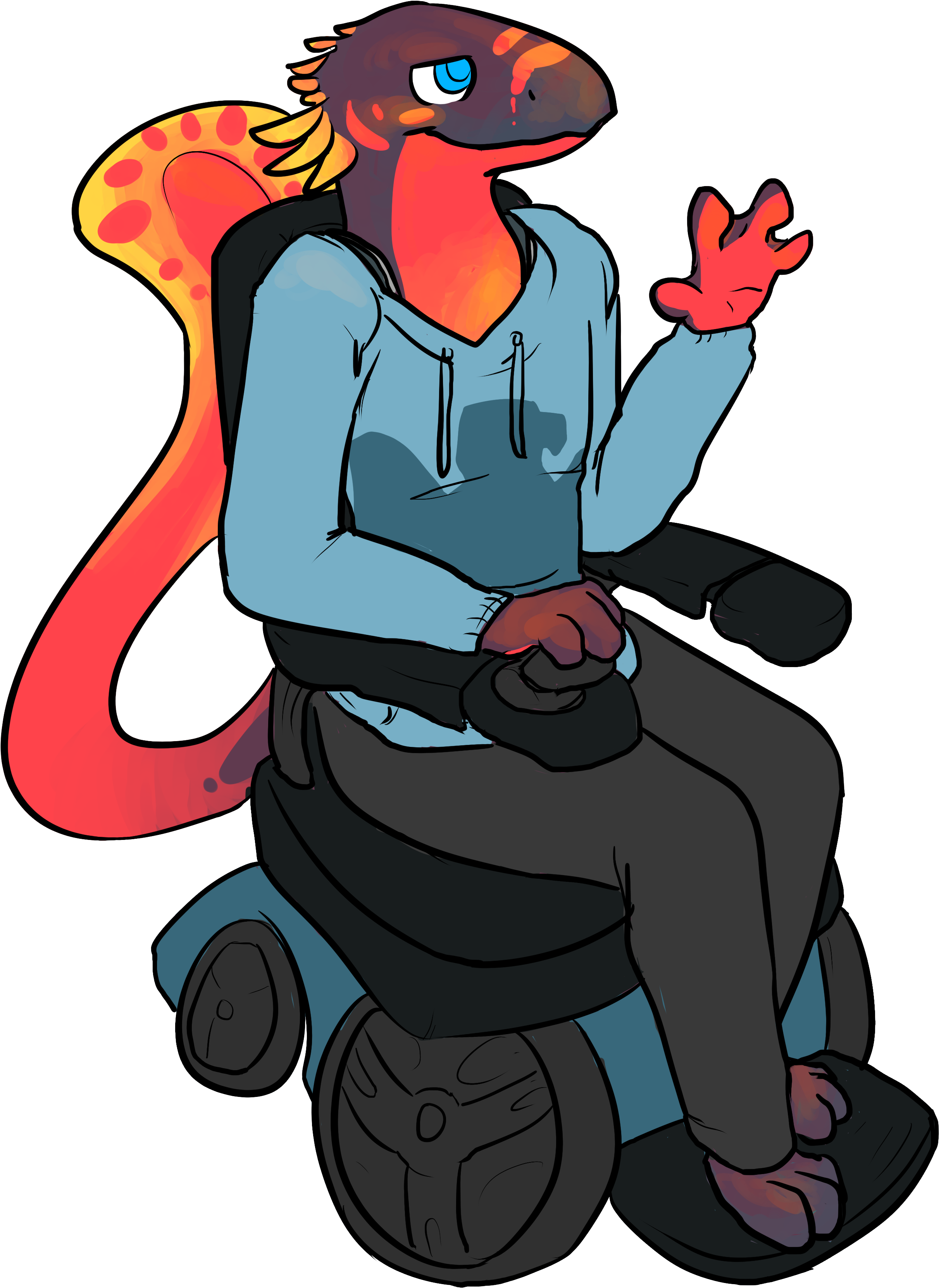 Newt Friend - Cartoon (2500x3500)