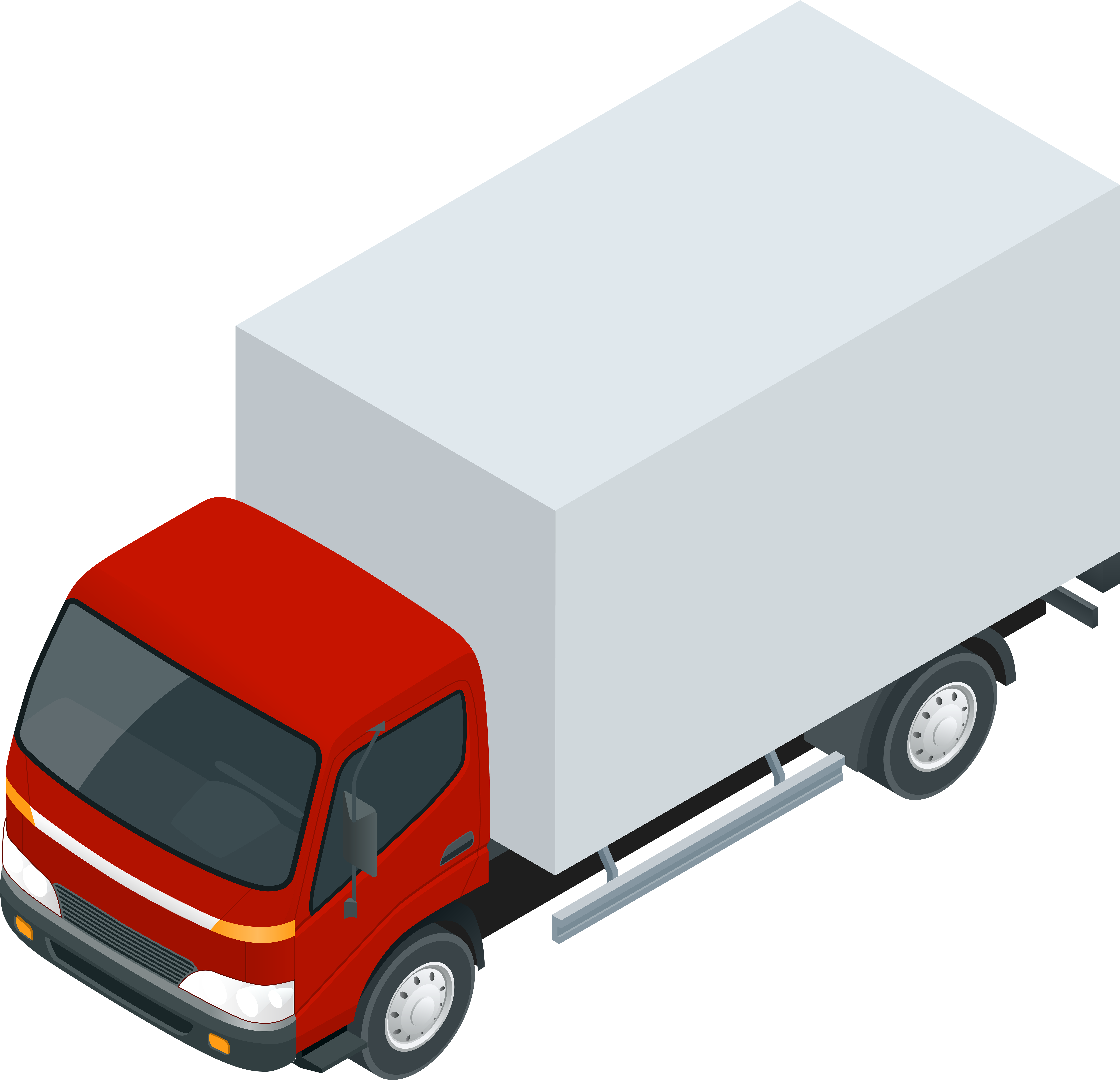 Red Truck Png Clip Art - Red Truck Png Clip Art (8000x7725)