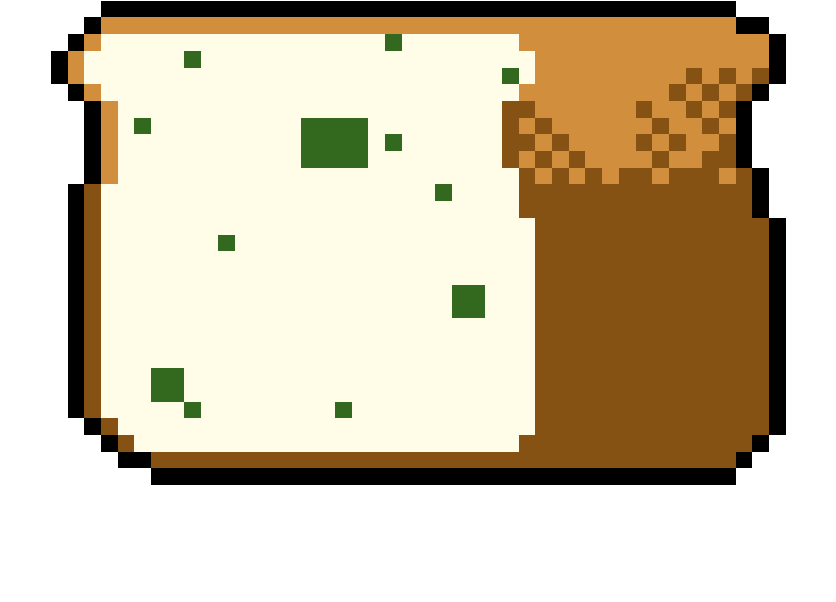 Garlic Bread - Pixel Art (1200x1200)