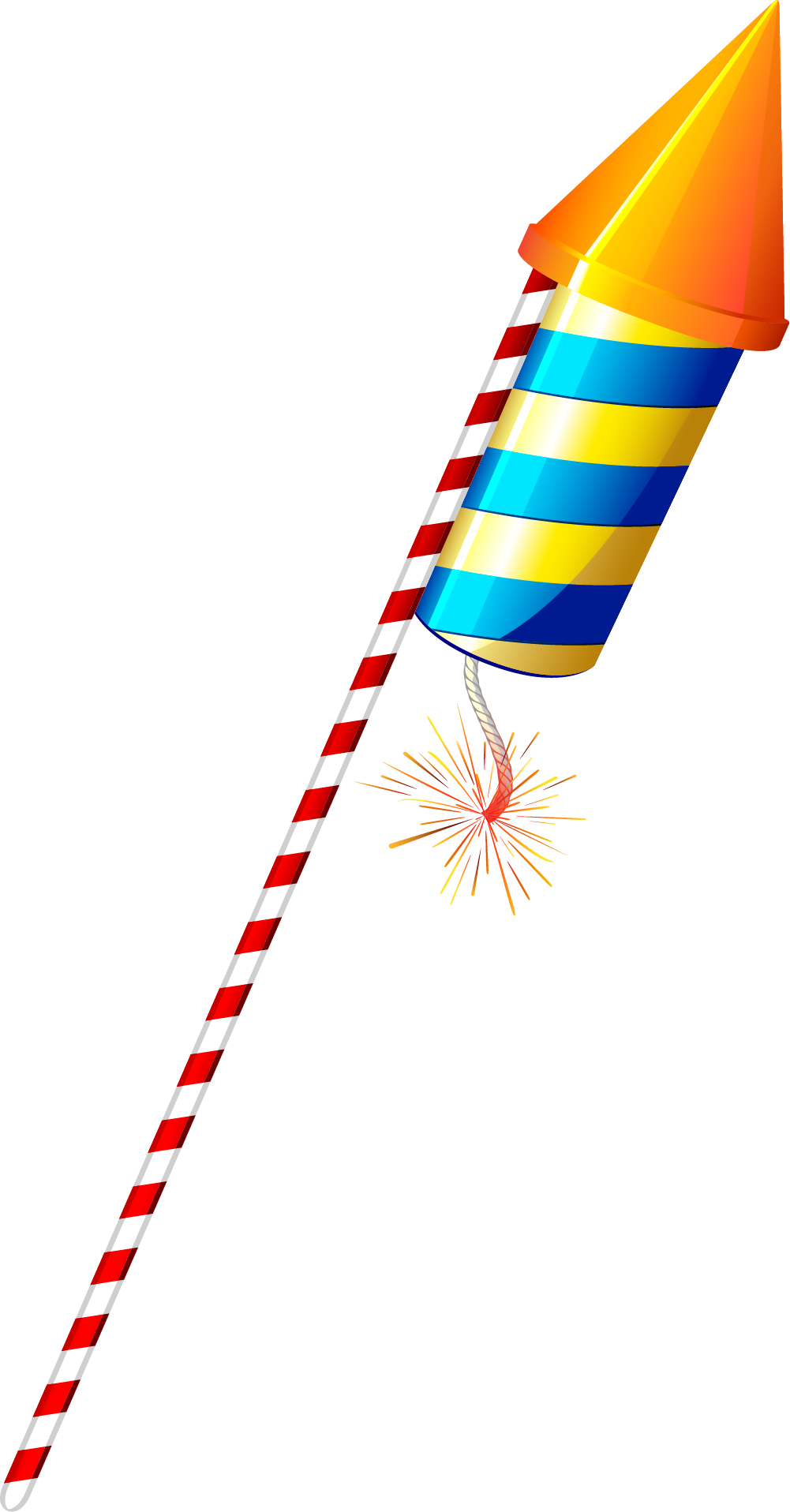 Fireworks Clip Firecracker - Diwali Crackers Rocket Png (1001x1916)