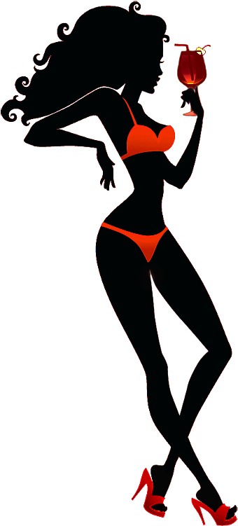 Silhouettes Girl Silhouette, Amazing Drawings, Glass - Silhouette (425x770)