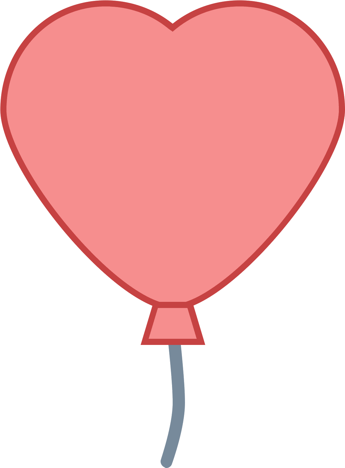 Banner Royalty Free Library Heart Balloon Png - Balão De Coração Png (1600x1600)