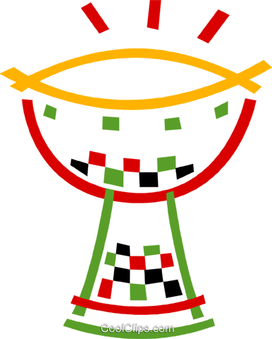 African Drum Royalty Free Vector Clip Art Illustration - Clip Art (386x480)