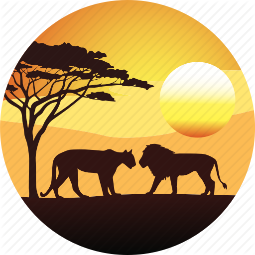 Svg Freeuse Library African Landscape Silhouette At - African Safari Logo Transparent Png (512x512)