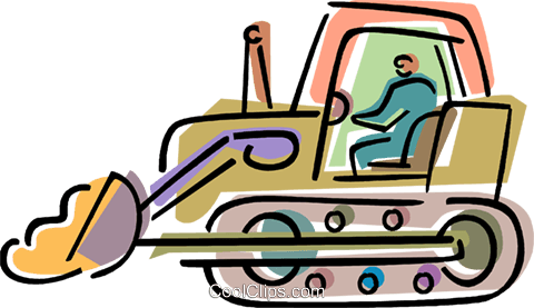 Bulldozers Royalty Free Vector Clip Art Illustration - Soil (480x277)