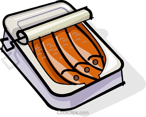 Banner Royalty Free Sardine Free On Dumielauxepices - Sardines In A Can Clipart (480x386)