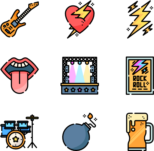 Rock And Roll - Rock Icons (600x564)