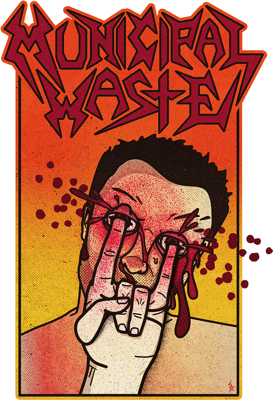 Slime And Punishment T-shirt On Behance - Municipal Waste Shotgun Blast T-shirt (1400x1400)