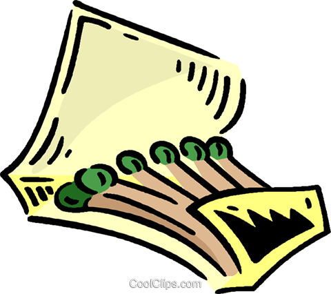 Book Of Matches Royalty Free Vector Clip Art Illustration - Book Of Matches Royalty Free Vector Clip Art Illustration (480x426)