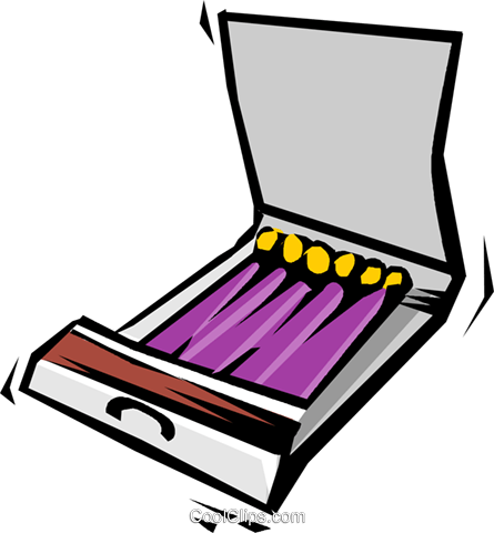 Book Of Matches Royalty Free Vector Clip Art Illustration - Book Of Matches Royalty Free Vector Clip Art Illustration (445x480)