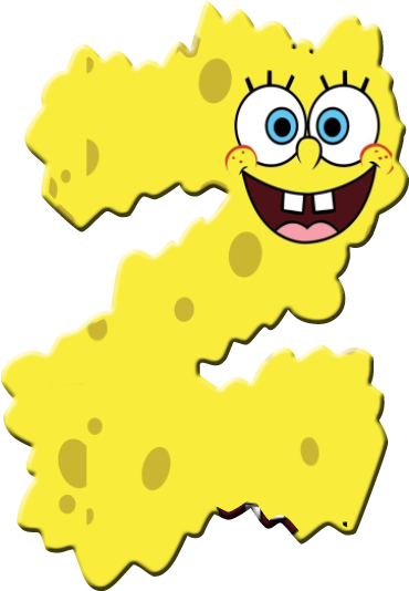 Alfabeto De Bob Esponja Derretido - Spongebob Squarepants (370x534)
