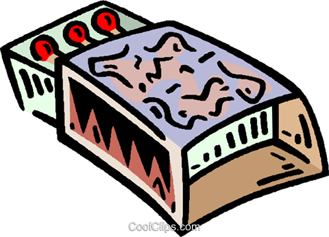 Matches Royalty Free Vector Clip Art Illustration - Matches Royalty Free Vector Clip Art Illustration (480x346)