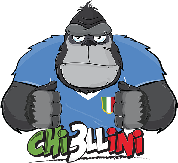 Logogorilla - Giorgio Chiellini Caricature Black & White (611x576)