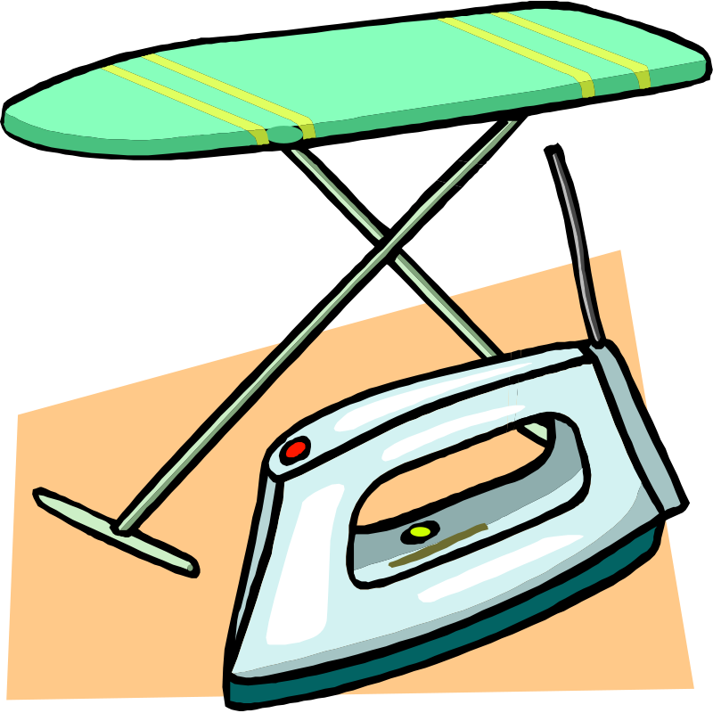 Ironing Board And Iron Clip Art Download - Iron Clipart (800x800)