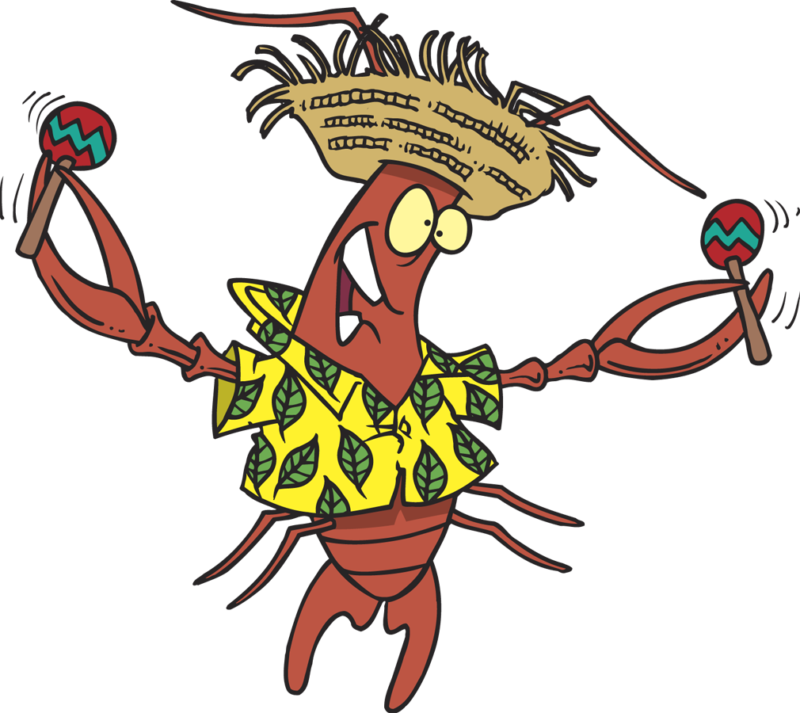 Can You Smell The Spice In The Air And Feel The Heat - Crawfish Wearing A Sombrero (800x713)