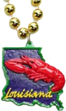 La State Crawfish Mardi Gras Bead - Louisiana (367x367)