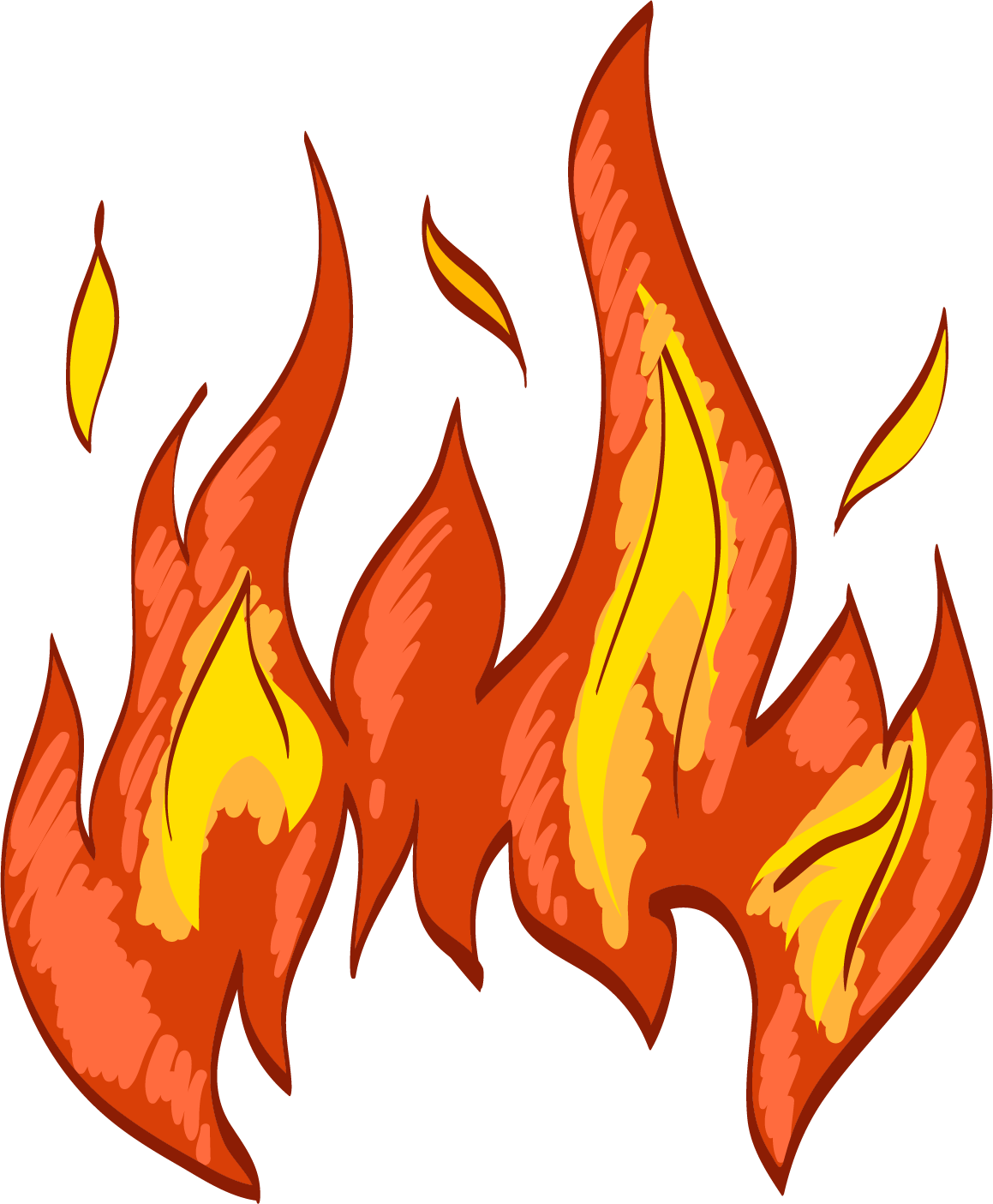 Jpg Library Download Bronco Drawing Flame - Llamas De Fuego Dibujo (1159x1405)