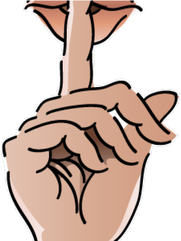 Finger Clipart Shhh - Hand Over Mouth Shh (640x480)