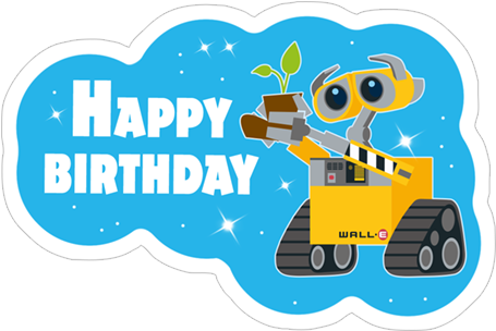 Viber Sticker «wall-e» - Wall E Happy Birthday (490x317)