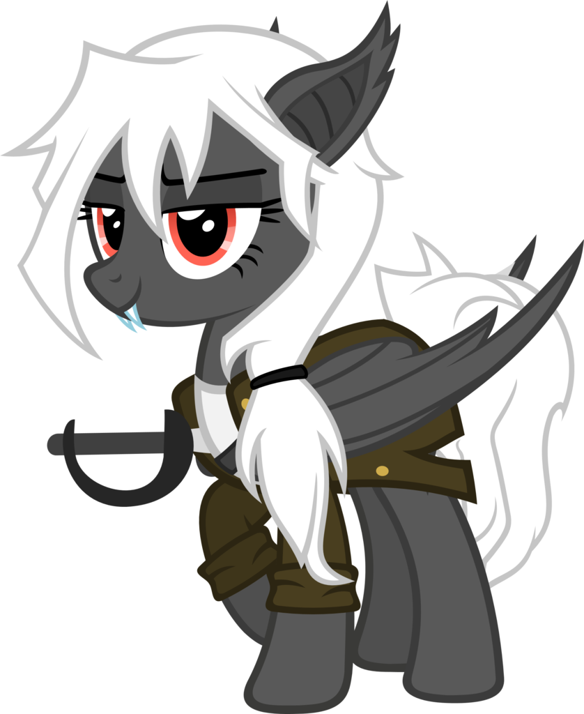 Zacatron94, Bat Pony, Clothes, Cutlass, Oc, Oc - Cartoon (838x1024)