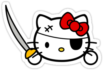 Hello Pirate Kitty By L M K - Cartoon Characters Hello Kitty (375x360)