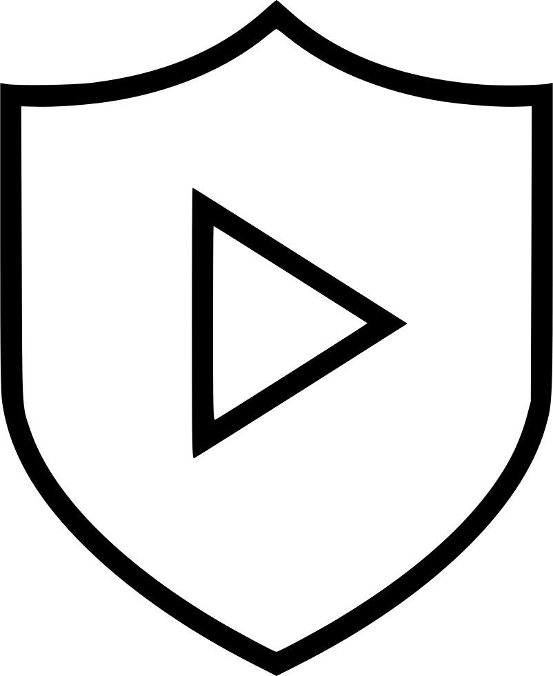 Shield Play Video Gaming Comments - Triangle High Resolution Png (802x980)