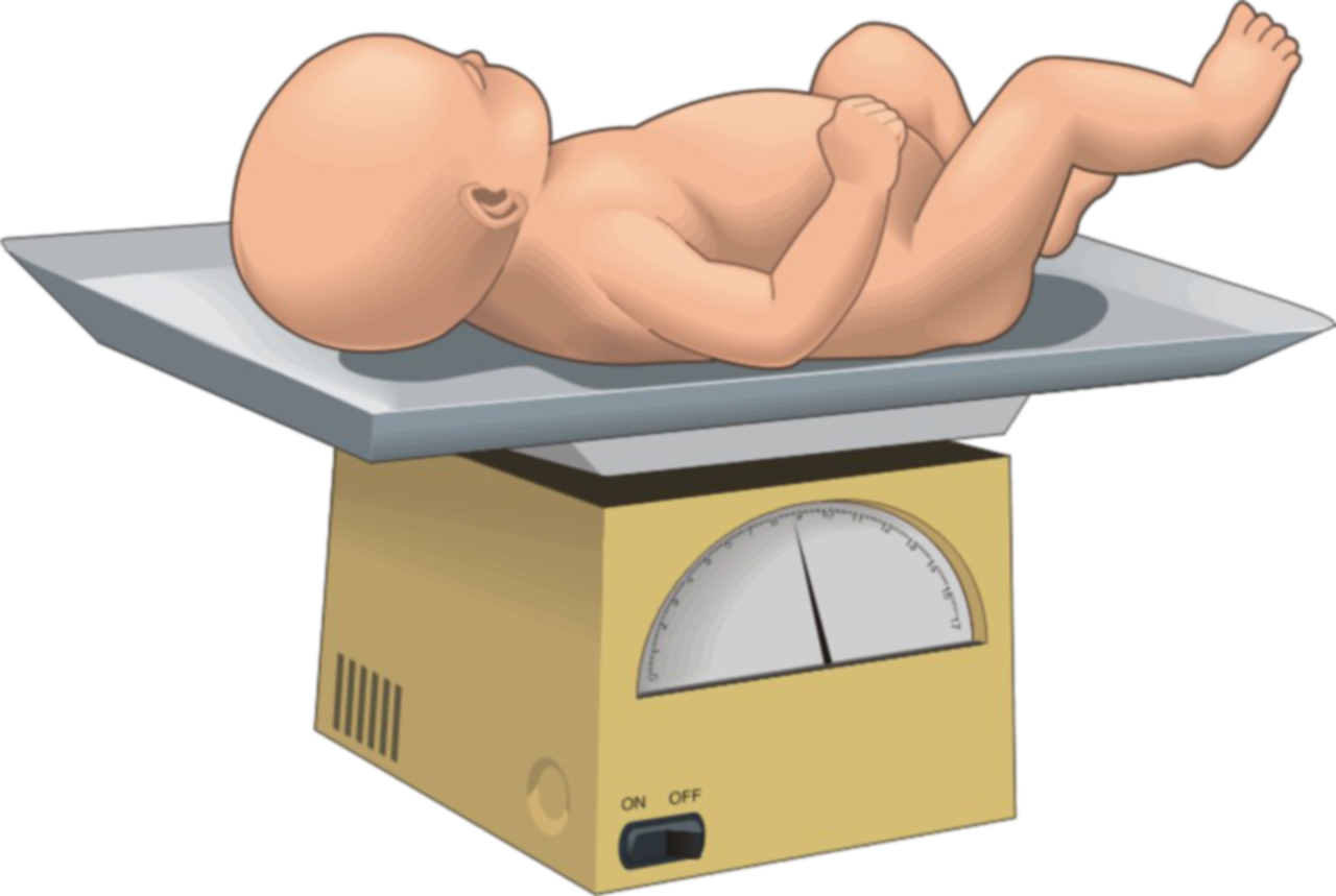 Baby Scale Clipart Baby, Baby Clip Art, Free Graphics, - Examen Fisico Del Recien Nacido (1280x859)