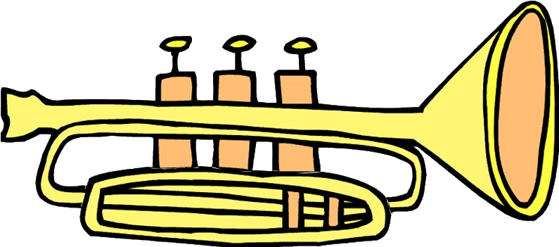 Trumpet Music Clip Art - Cartoon Trumpet (800x600)