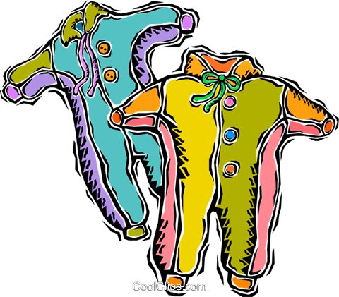 Baby Pajamas Royalty Free Vector Clip Art Illustration - Pajama Clip Art (480x421)