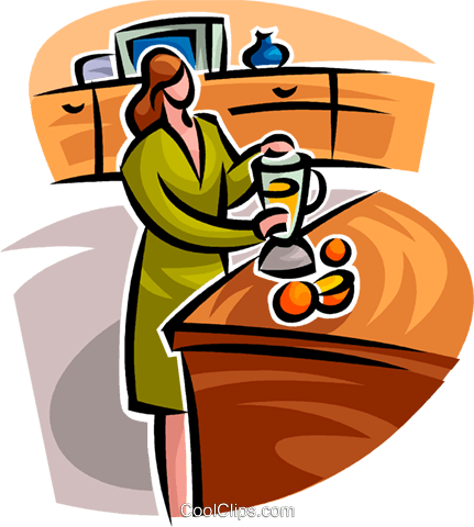 Woman Pouring A Glass Of Juice Royalty Free Vector - Illustration (431x480)