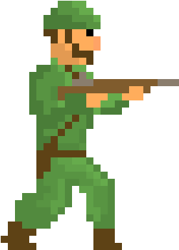 Crouch - Man With Gun Pixel (360x490)