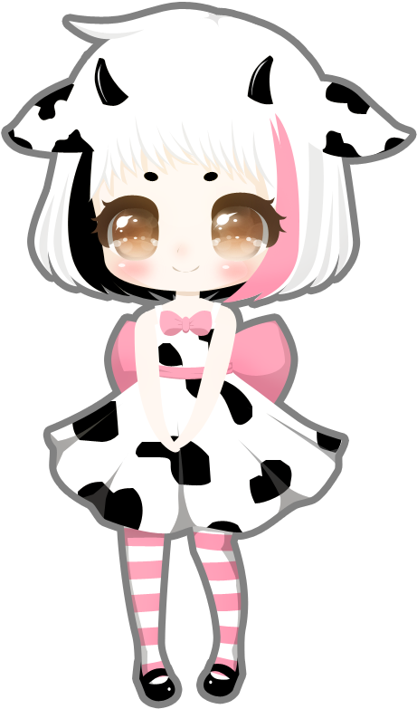 Commission By The Sweet ~emipoo This Is Her Oc Miss - Kawaii Cow Girl Anime (484x796)
