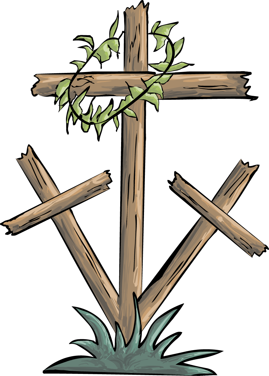 Christian Cross Crown - Good Friday Cross Clipart.
