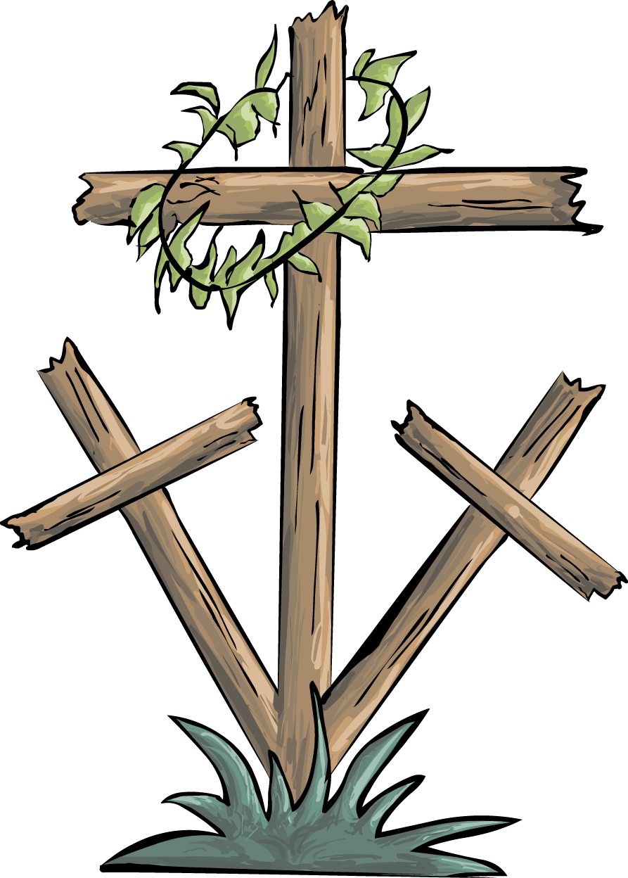Christian Cross Crown - Good Friday Cross Clipart (893x1248)