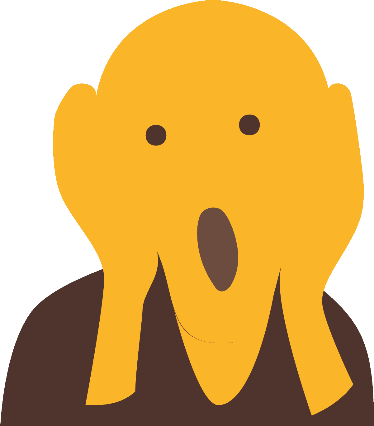 Clip Free Covering Ears With Hands Clipart - Munch Png (1600x1600)