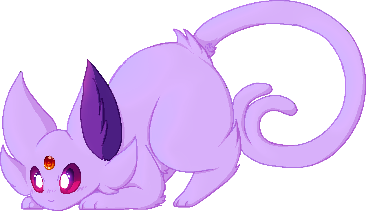 Espeon Crouch Mspaint - Pokémon (1264x731)
